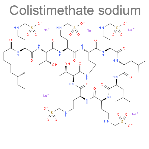 Колистиметат натрия + Ролитетрациклин + Хлорамфеникол структурная формула
