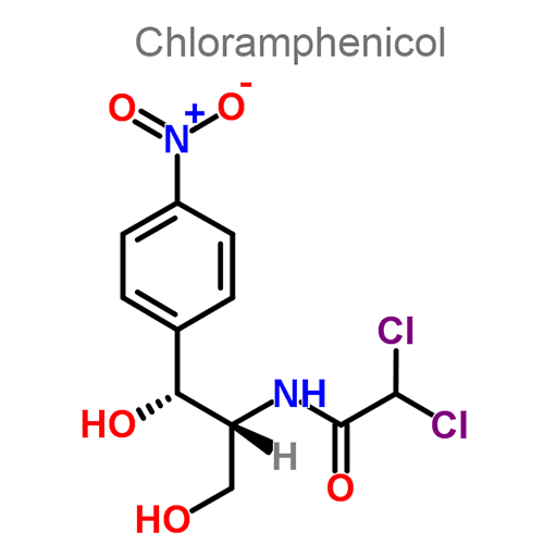 Структурная формула 2 Коллагеназа + Хлорамфеникол