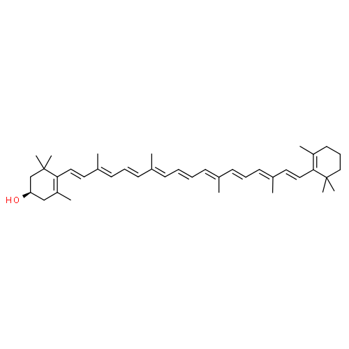 Криптоксантин структурная формула
