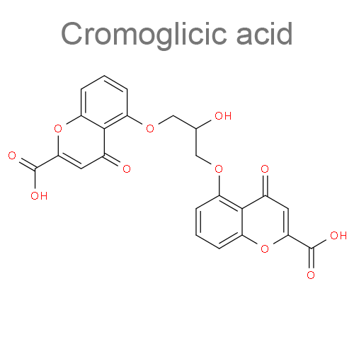 Структурная формула Кромоглициевая кислота + Фенотерол