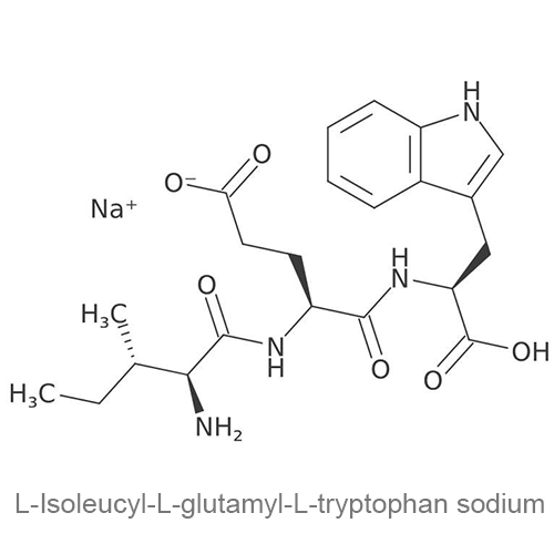L-изолейцил-L-глутамил-L-триптофан натрия структурная формула