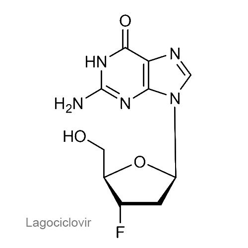 Структурная формула Лагоцикловир