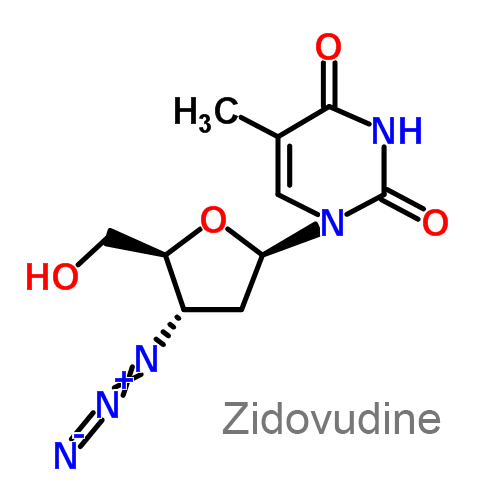 Структурная формула 2 Ламивудин + Зидовудин