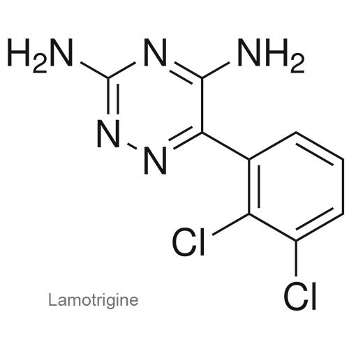 Структурная формула Ламотриджин