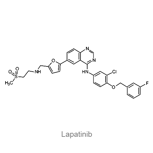 Структурная формула Лапатиниб