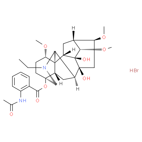 Структурная формула Лаппаконитина гидробромид