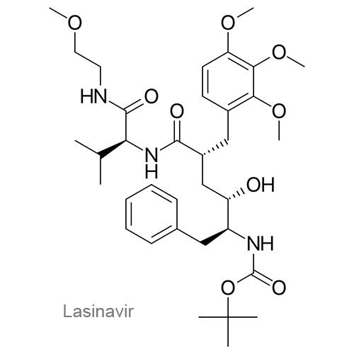 Ласинавир структурная формула