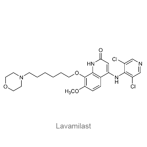 Структурная формула Лавамиласт