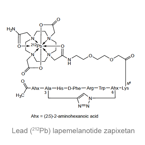 Структурная формула Свинец (<sup>212</sup>Pb) лапемеланотид запиксетан