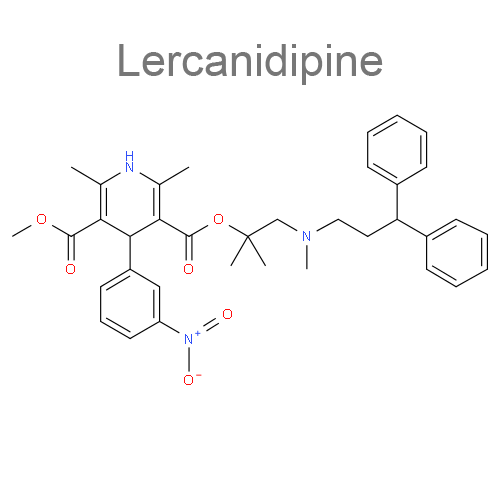 Лерканидипин + Эналаприл структурная формула