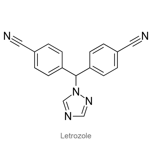 Летрозол структурная формула