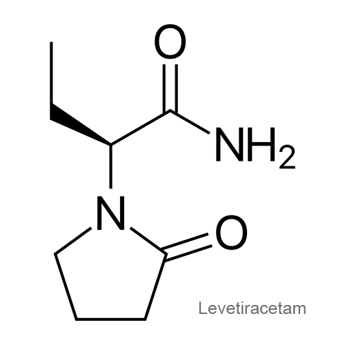 Структурная формула Леветирацетам