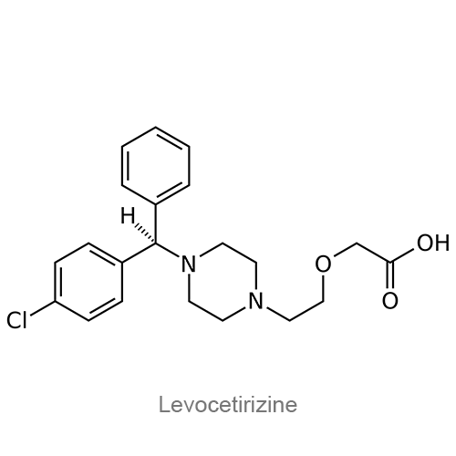 Левоцетиризин структурная формула