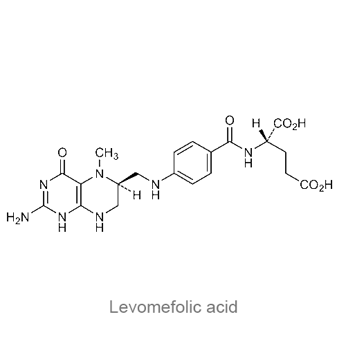 Левомефолиевая кислота структурная формула
