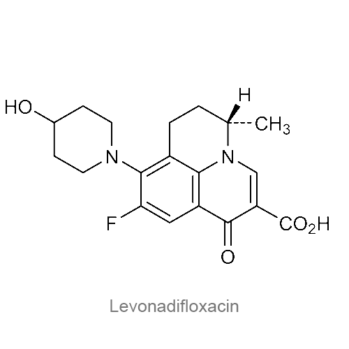 Левонадифлоксацин структурная формула