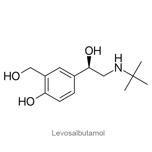 Структурная формула Левосальбутамол