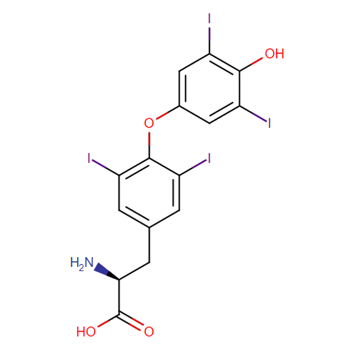 Структурная формула Левотироксин