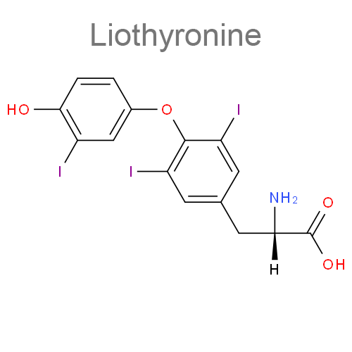 Структурная формула 2 Левотироксин натрия + Лиотиронин