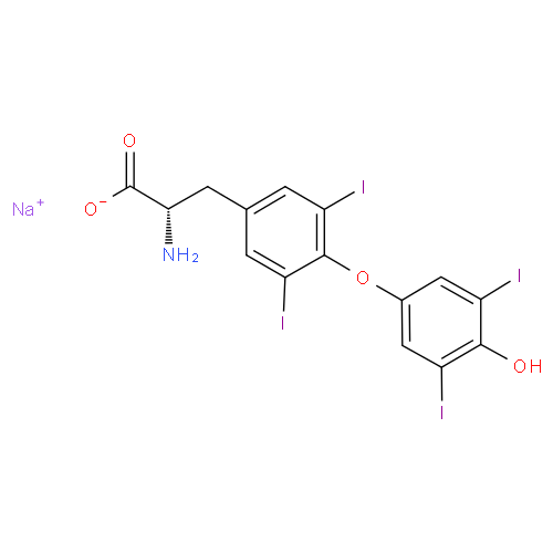 Левотироксин натрия структурная формула