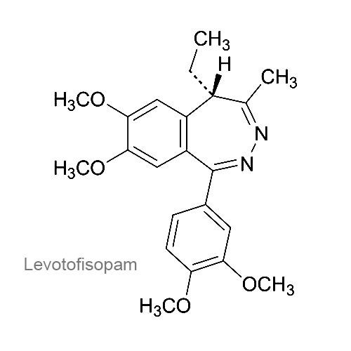 Структурная формула Левотофизопам