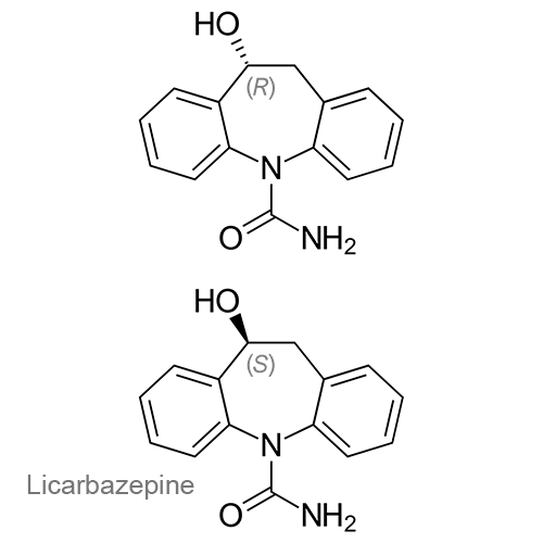 Структурная формула Ликарбазепин