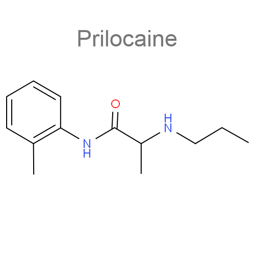 Структурная формула 2 Лидокаин + Прилокаин