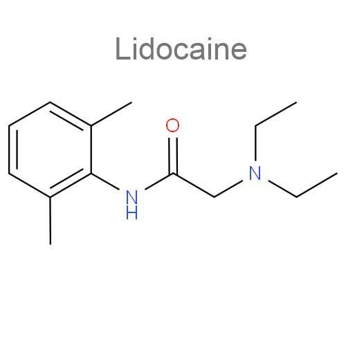 Структурная формула Лидокаин + Ромашки аптечной цветков экстракт