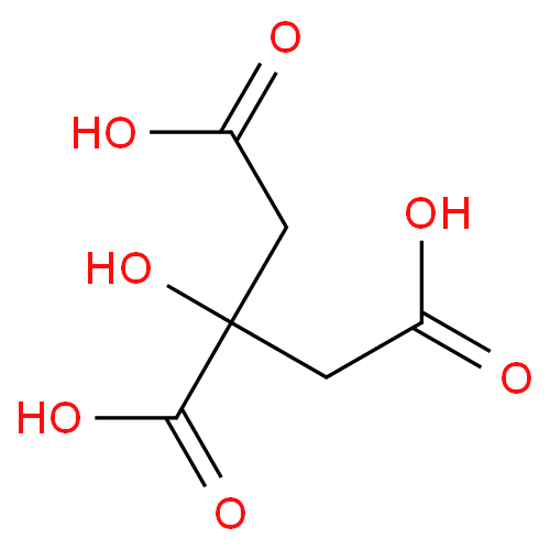 Структурная формула Лимонная кислота