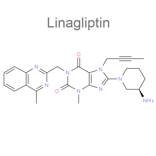 Линаглиптин + Метформин структурная формула