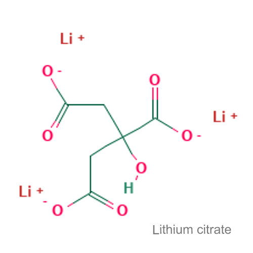 Цитрат лития структурная формула