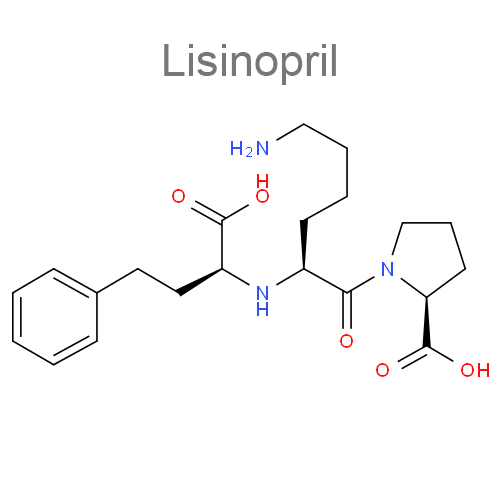Лизиноприл + Гидрохлоротиазид структурная формула