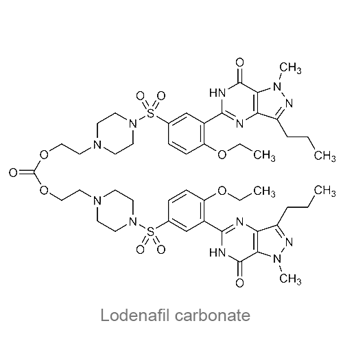 Структурная формула Лоденафила карбонат