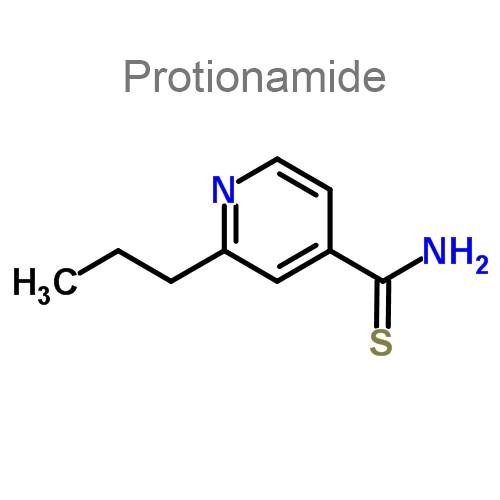Структурная формула 3 Ломефлоксацин + Пиразинамид + Протионамид + Этамбутол + Пиридоксин