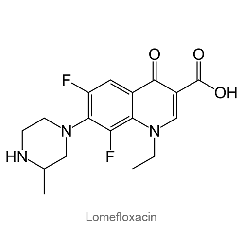 Структурная формула Ломефлоксацин