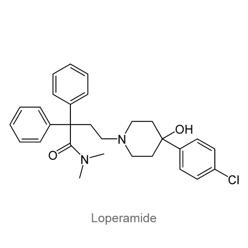 Структурная формула Лоперамид