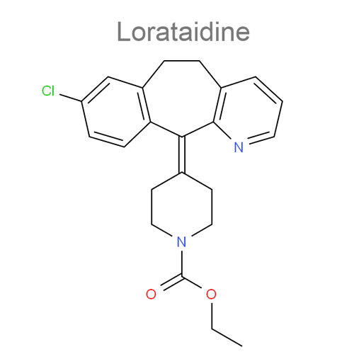 Структурная формула Лоратадин + Псевдоэфедрин