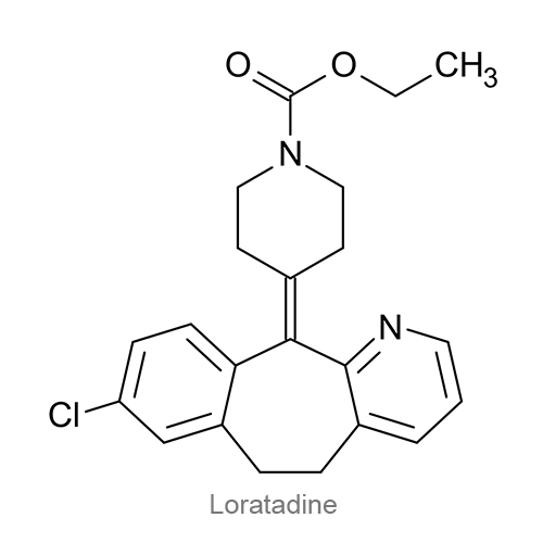 Структурная формула Лоратадин