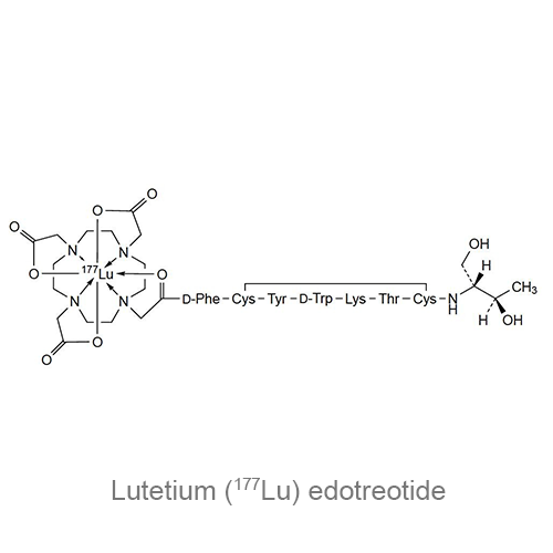 Структурная формула Лютеция (<sup>177</sup>Lu) эдотреотид