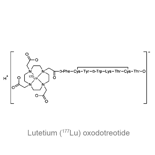 Лютеция (<sup>177</sup>Lu) оксодотреотид структурная формула