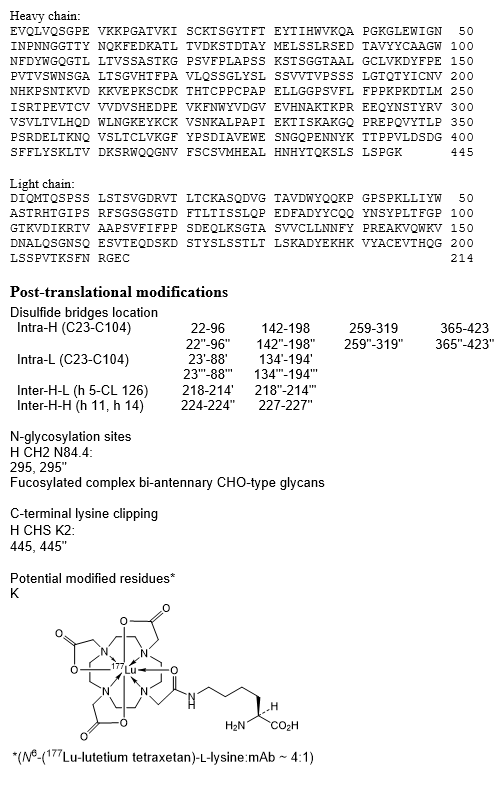 Структура Лютеция (<sup>177</sup>Lu) розопатамаб тетраксетан