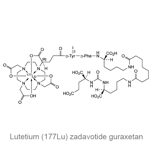 Структурная формула Лютеция (<sup>177</sup>Lu) задавотид гураксетан