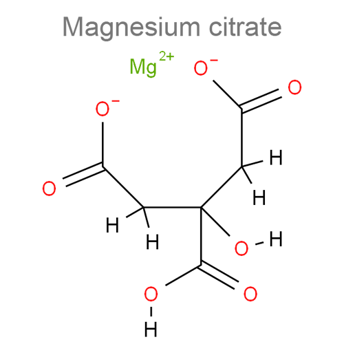 Структурная формула Магния цитрат + Пиридоксин