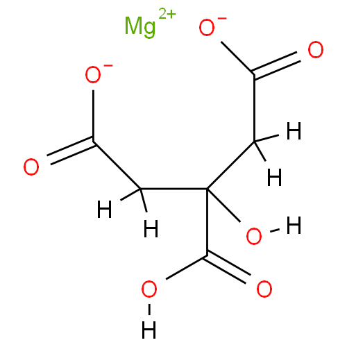 Структурная формула Магния цитрат