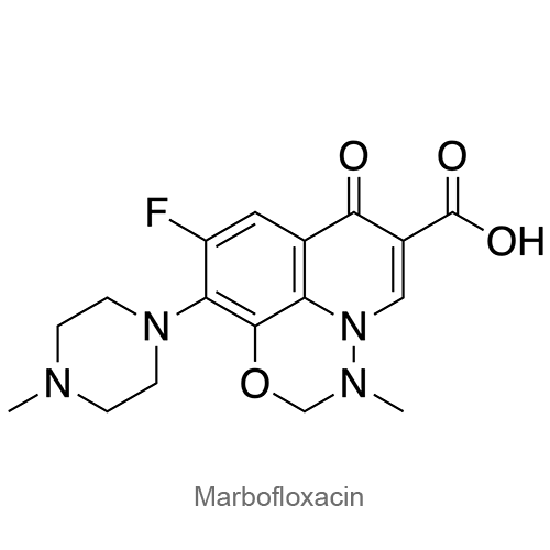 Структурная формула Марбофлоксацин