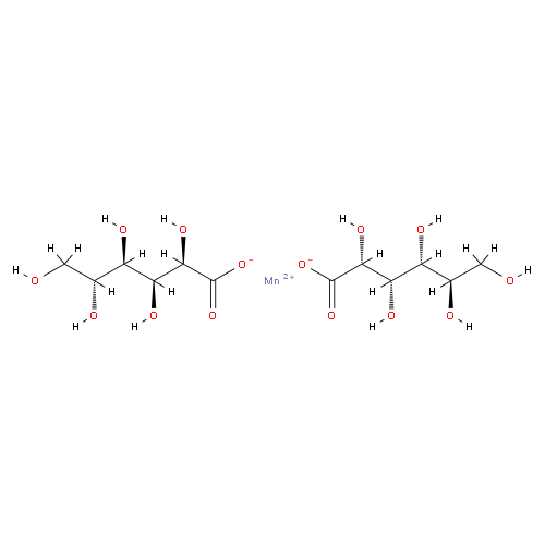 Структурная формула Марганца глюконат