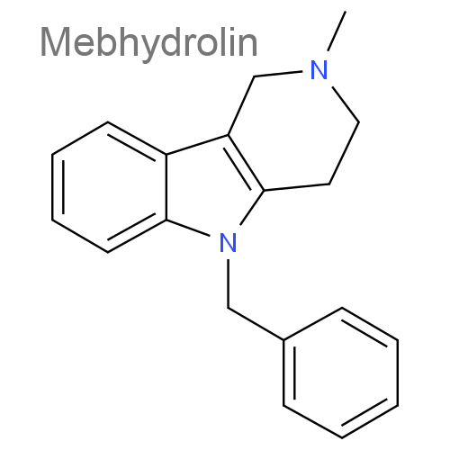 Мебгидролин + Цинка сульфат структурная формула