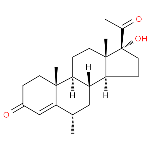 Структурная формула Медроксипрогестерон