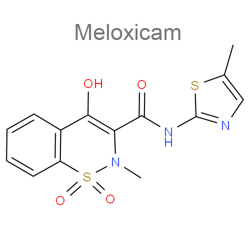 Структурная формула Мелоксикам + Хондроитина сульфат
