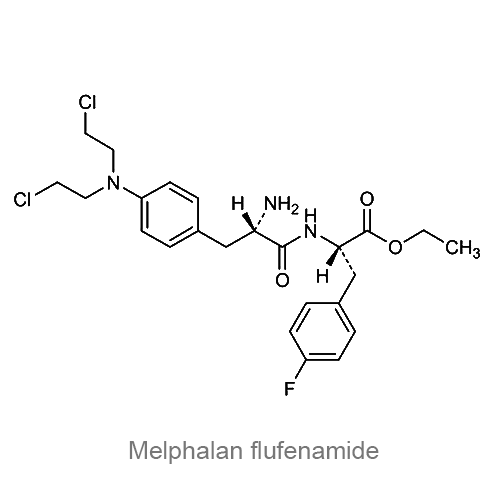 Структурная формула Мелфалана флуфенамид