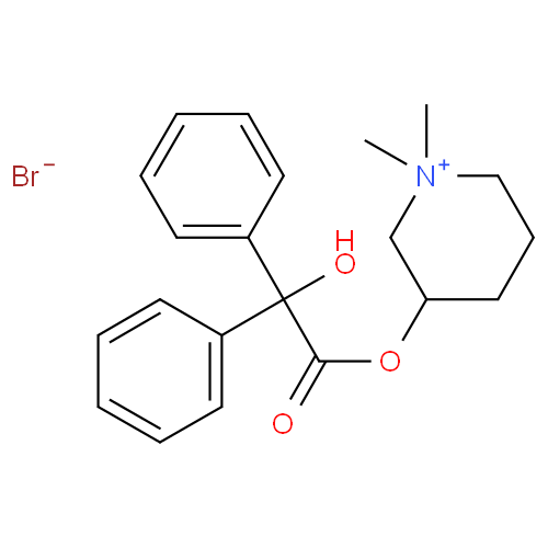 Структурная формула Мепензолата бромид